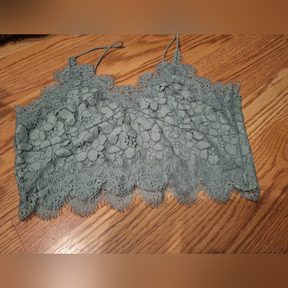 sage lace bralette